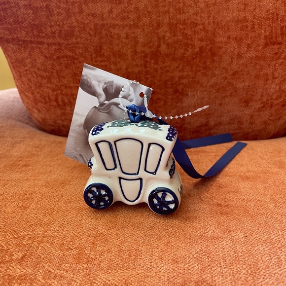 Polish Pottery Carriage Ornament, New - Picture 1 of 7